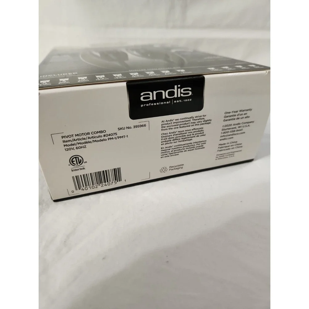 Andis Pivot Motor Combo Adjustable Blade Clippers New In Box